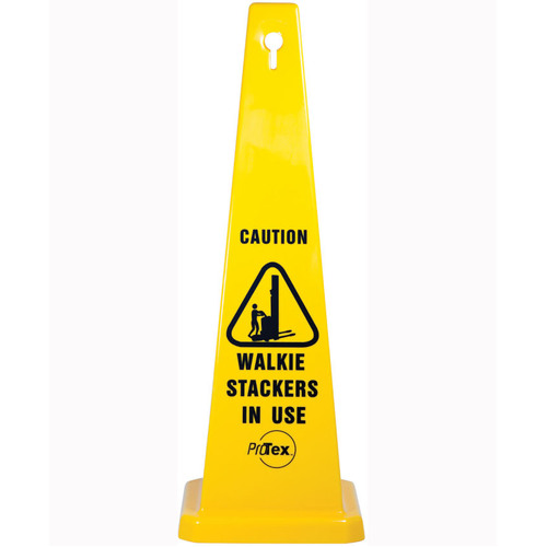 WORKWEAR, SAFETY & CORPORATE CLOTHING SPECIALISTS - 890mm Safety Cone - Caution Walkie Stackers In Use