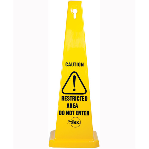 WORKWEAR, SAFETY & CORPORATE CLOTHING SPECIALISTS 890mm Safety Cone - Caution Restricted Area Do Not Enter