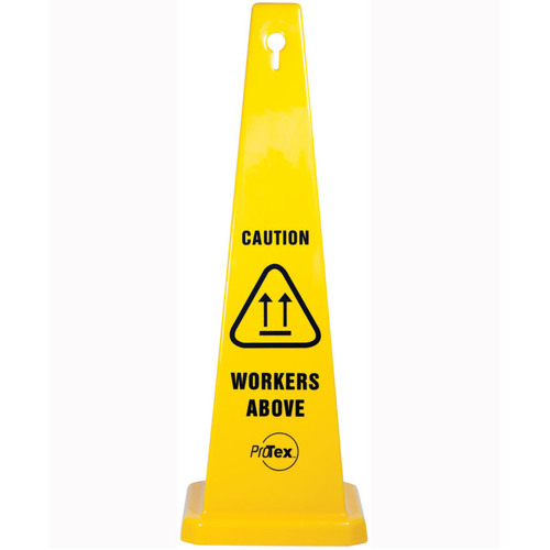 WORKWEAR, SAFETY & CORPORATE CLOTHING SPECIALISTS - 890mm Safety Cone - Caution Workers Above