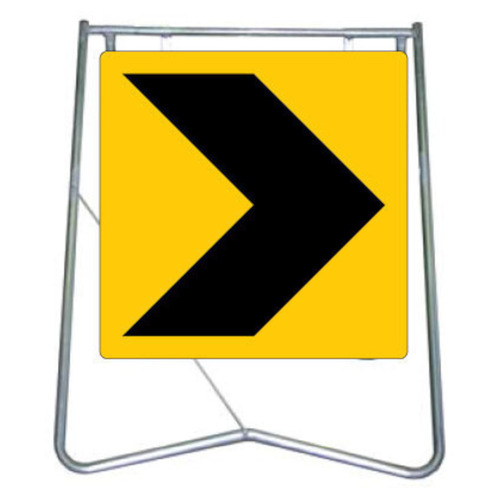 WORKWEAR, SAFETY & CORPORATE CLOTHING SPECIALISTS - 600x600mm - Swing Stand and Sign - Chevron