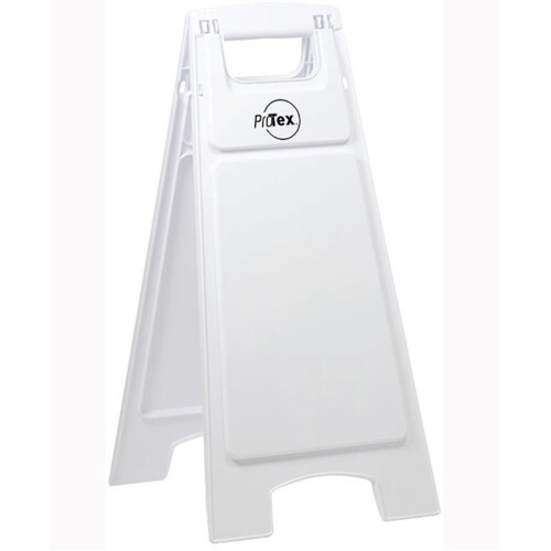 WORKWEAR, SAFETY & CORPORATE CLOTHING SPECIALISTS Premium Plastic Sign Stand - Double Sided - Blank White