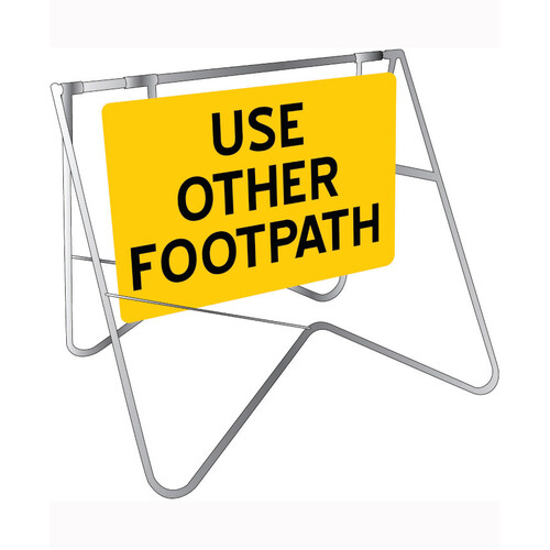 WORKWEAR, SAFETY & CORPORATE CLOTHING SPECIALISTS 900x600mm - Swing Stand and Sign - Use Other Footpath