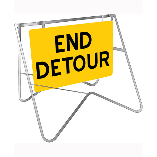 WORKWEAR, SAFETY & CORPORATE CLOTHING SPECIALISTS 900x600mm - Swing Stand and Sign - End Detour