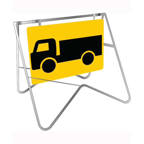WORKWEAR, SAFETY & CORPORATE CLOTHING SPECIALISTS - 900x600mm - Swing Stand and Sign - Truck Picto
