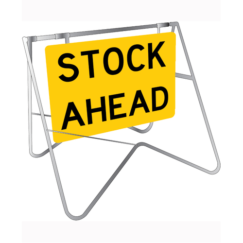 WORKWEAR, SAFETY & CORPORATE CLOTHING SPECIALISTS 900x600mm - Class 1 - Swing Stand and Sign - Stock Ahead