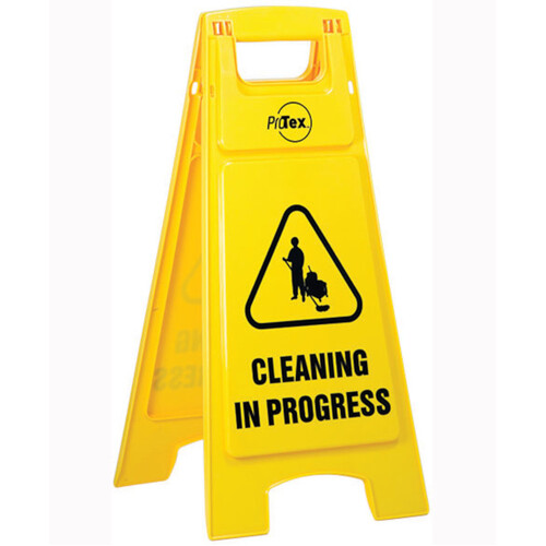 WORKWEAR, SAFETY & CORPORATE CLOTHING SPECIALISTS - Economy Plastic A-Frame - Cleaning In Progress