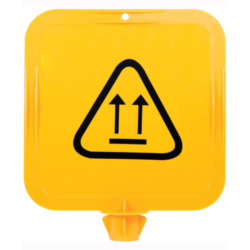 WORKWEAR, SAFETY & CORPORATE CLOTHING SPECIALISTS Yellow Lock-In Sign Frame - Workers Above Pictogram