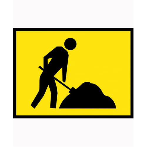 WORKWEAR, SAFETY & CORPORATE CLOTHING SPECIALISTS 900x600mm - Boxed Edge - Cl.1 - Symbolic Worker