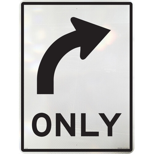 WORKWEAR, SAFETY & CORPORATE CLOTHING SPECIALISTS 600x300mm - Class 1 - Corflute - Lane Status Open (Arrow Up with Curve Right)