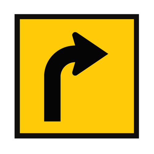 WORKWEAR, SAFETY & CORPORATE CLOTHING SPECIALISTS 600x300mm - Class 1 - Corflute - Lane Status Closed (Arrow Up with Curve Right)