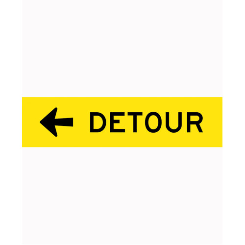 WORKWEAR, SAFETY & CORPORATE CLOTHING SPECIALISTS - 1200x300mm - Corflute - Cl.1 - Detour (Arrow Left)