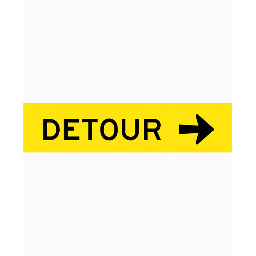 WORKWEAR, SAFETY & CORPORATE CLOTHING SPECIALISTS - 1200x300mm - Corflute - Cl.1 - Detour (Arrow Right)