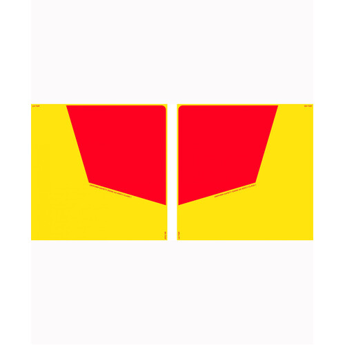 WORKWEAR, SAFETY & CORPORATE CLOTHING SPECIALISTS 300x300mm - Self Adhesive - Cl.1 - Red/Ylw - Rear Marker Plates - PAIR