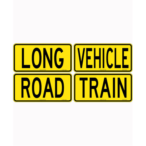 WORKWEAR, SAFETY & CORPORATE CLOTHING SPECIALISTS 510x250mm - Metal - Class 2 - Double Sided - Road/Long   Train/Vehicle