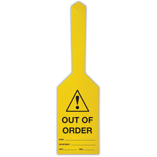 WORKWEAR, SAFETY & CORPORATE CLOTHING SPECIALISTS 90x140mm - Cardboard Tags - Pkt of 100 - Caution Out of Order