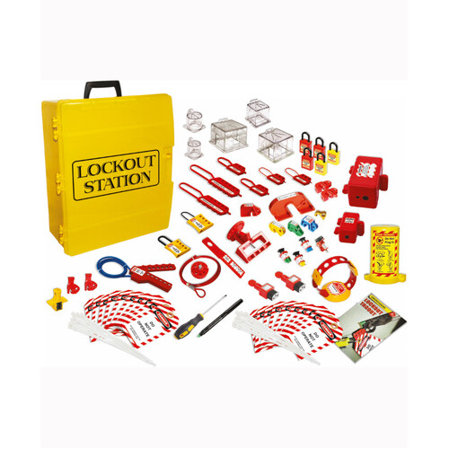 WORKWEAR, SAFETY & CORPORATE CLOTHING SPECIALISTS Yellow Portable Lockout Station