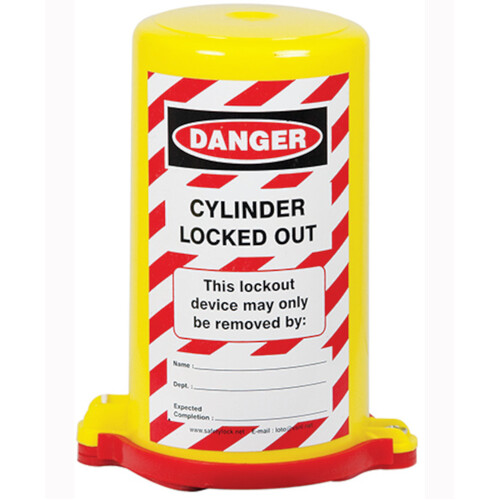WORKWEAR, SAFETY & CORPORATE CLOTHING SPECIALISTS - Cylinder Lockout - Danger Cylinder Locked Out  (Red)