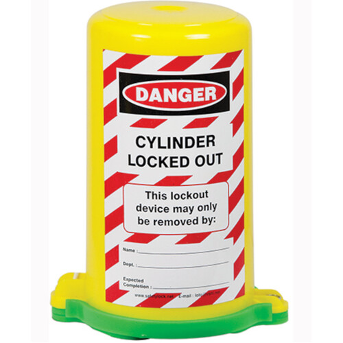 WORKWEAR, SAFETY & CORPORATE CLOTHING SPECIALISTS Cylinder Lockout - Danger Cylinder Locked Out  (Green)