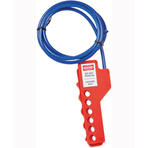 WORKWEAR, SAFETY & CORPORATE CLOTHING SPECIALISTS - Adjustable Cable Lockout - 1 Metre Cable