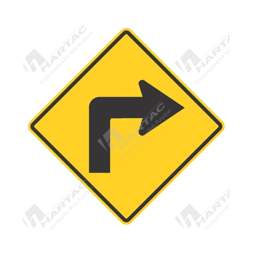 WORKWEAR, SAFETY & CORPORATE CLOTHING SPECIALISTS - 900x900mm - Aluminium Class 1 Reflective - Turn Right Picto