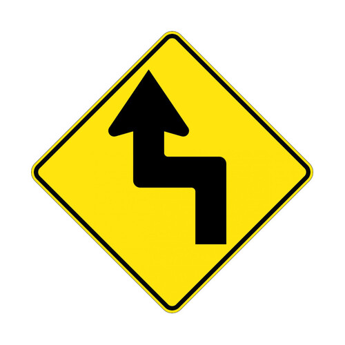 WORKWEAR, SAFETY & CORPORATE CLOTHING SPECIALISTS - 750x750mm - Aluminium - Class 1 Reflective - Reverse Turn Left Picto