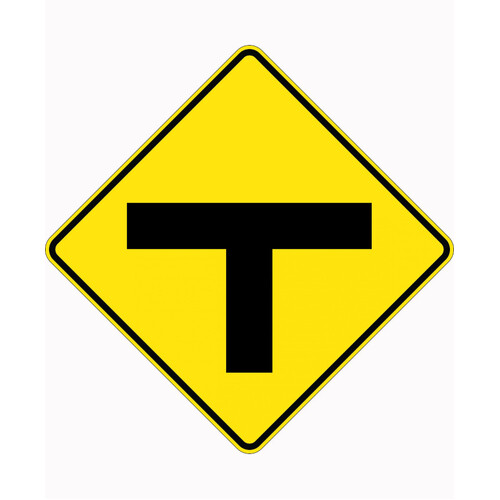 WORKWEAR, SAFETY & CORPORATE CLOTHING SPECIALISTS - 750x750mm - Aluminium - Class 1 Reflective - T Junction