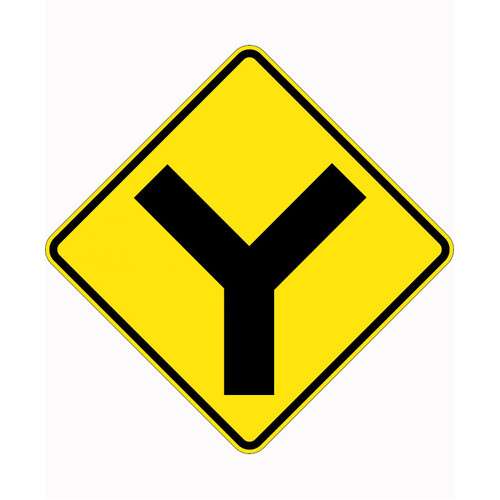 WORKWEAR, SAFETY & CORPORATE CLOTHING SPECIALISTS - 750x750mm - Aluminium - Class 1 Reflective - Y Junction