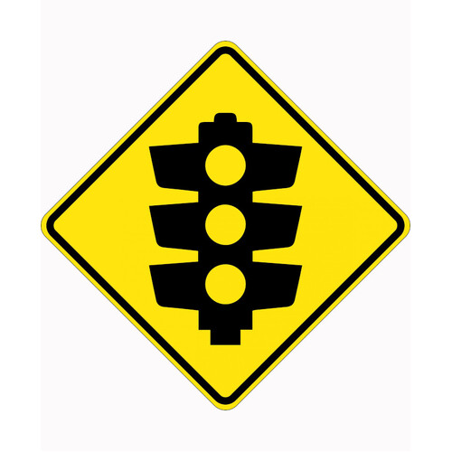 WORKWEAR, SAFETY & CORPORATE CLOTHING SPECIALISTS - 900x900mm - Aluminium - Class 1 Reflective - Signals Ahead