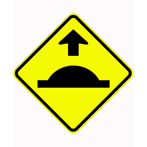 WORKWEAR, SAFETY & CORPORATE CLOTHING SPECIALISTS 750x750mm - Aluminium - Class 1 Reflective - Road Humps Ahead