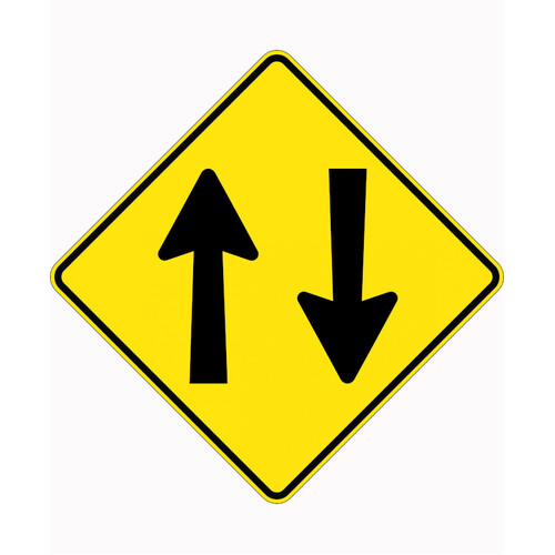 WORKWEAR, SAFETY & CORPORATE CLOTHING SPECIALISTS 900x900mm - Aluminium - Class 1 Reflective - Two-Way Traffic