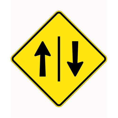 WORKWEAR, SAFETY & CORPORATE CLOTHING SPECIALISTS 900x900mm - Aluminium - Class 1 Reflective - One Lane Each Direction