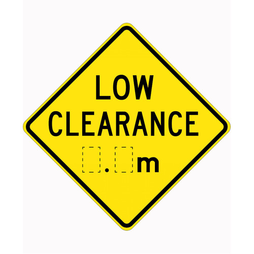 WORKWEAR, SAFETY & CORPORATE CLOTHING SPECIALISTS - 900x900mm - Aluminium - Class 1 Reflective - Low Clearance _._m (Ahead)