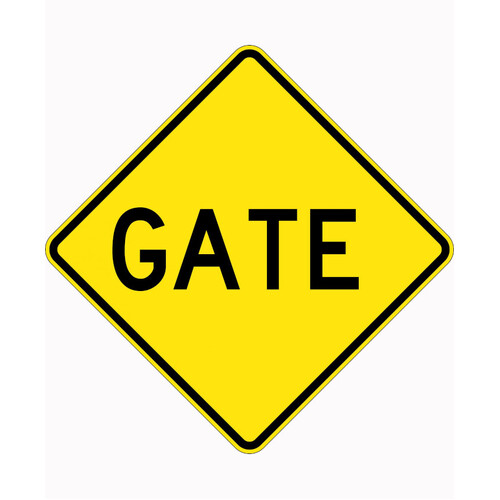 WORKWEAR, SAFETY & CORPORATE CLOTHING SPECIALISTS 900x900mm - Aluminium - Class 1 Reflective - Gate