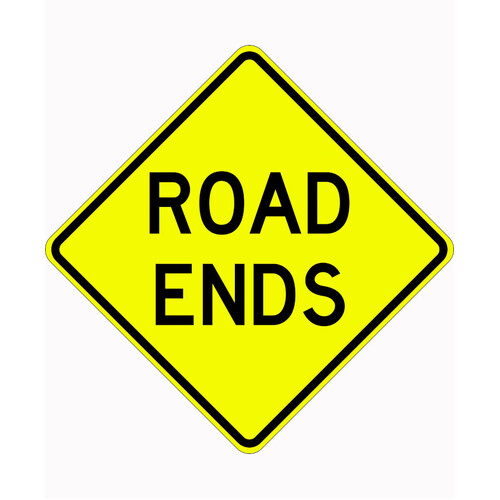 WORKWEAR, SAFETY & CORPORATE CLOTHING SPECIALISTS - 900x900mm - Aluminium - Class 1 Reflective - Road Ends