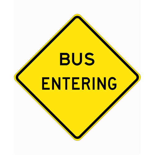 WORKWEAR, SAFETY & CORPORATE CLOTHING SPECIALISTS 750x750mm - Aluminium - Class 1 Reflective - Bus Entering