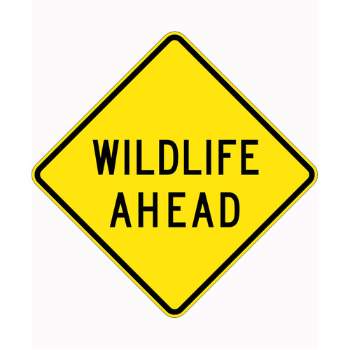 WORKWEAR, SAFETY & CORPORATE CLOTHING SPECIALISTS - 900x900mm - Aluminium - Class 1 Reflective - Wildlife Ahead