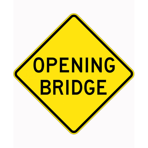 WORKWEAR, SAFETY & CORPORATE CLOTHING SPECIALISTS 900x900mm - Aluminium - Class 1 Reflective - Opening Bridge