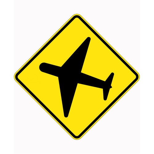 WORKWEAR, SAFETY & CORPORATE CLOTHING SPECIALISTS - 600x600mm - Aluminium - Class 1 Reflective - Aircraft