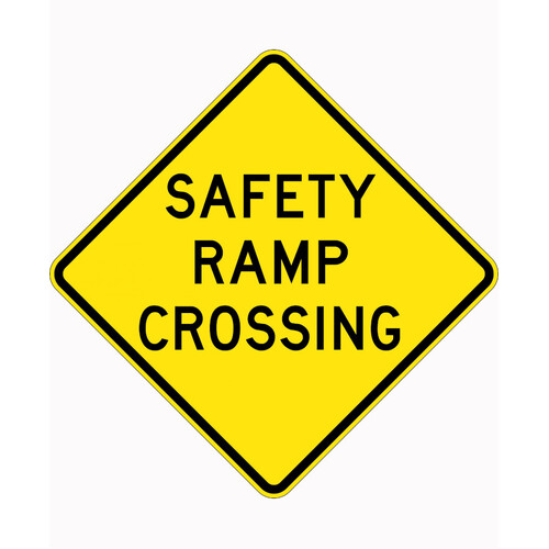 WORKWEAR, SAFETY & CORPORATE CLOTHING SPECIALISTS - 900x900mm - Aluminium - Class 1 Reflective - Safety Ramp Crossing
