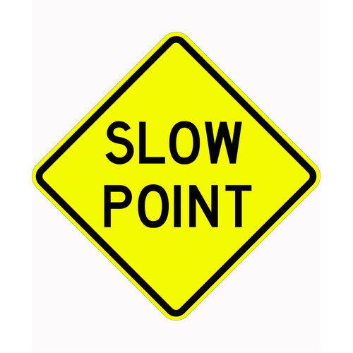 WORKWEAR, SAFETY & CORPORATE CLOTHING SPECIALISTS - 750x750mm - Aluminium - Class 1 Reflective - Slow Point