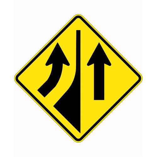 WORKWEAR, SAFETY & CORPORATE CLOTHING SPECIALISTS 750x750mm - Aluminium - Class 1 Reflective - No Merge Right-Black-750x750mm