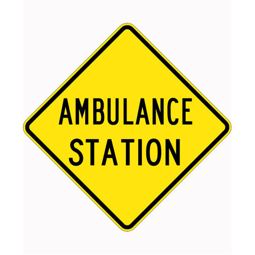 WORKWEAR, SAFETY & CORPORATE CLOTHING SPECIALISTS - 900x900mm - Aluminium - Class 1 Reflective - Ambulance Station