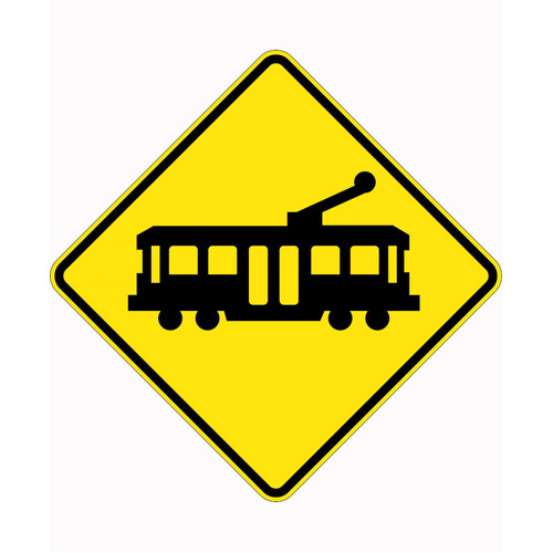 WORKWEAR, SAFETY & CORPORATE CLOTHING SPECIALISTS - 750x750mm - Aluminium - Class 1 Reflective - Tram Picto