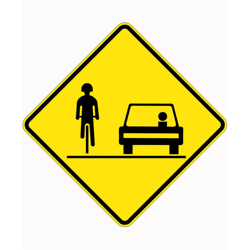 WORKWEAR, SAFETY & CORPORATE CLOTHING SPECIALISTS 900x900mm - Aluminium - Class 1 Reflective - Share The Road Picto