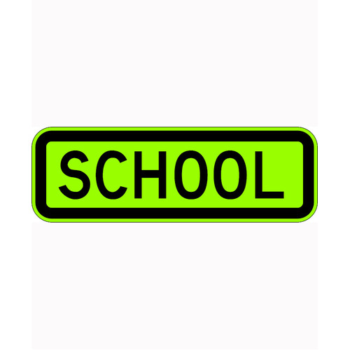 WORKWEAR, SAFETY & CORPORATE CLOTHING SPECIALISTS 900x300mm - Aluminium - Class 1 Reflective - School