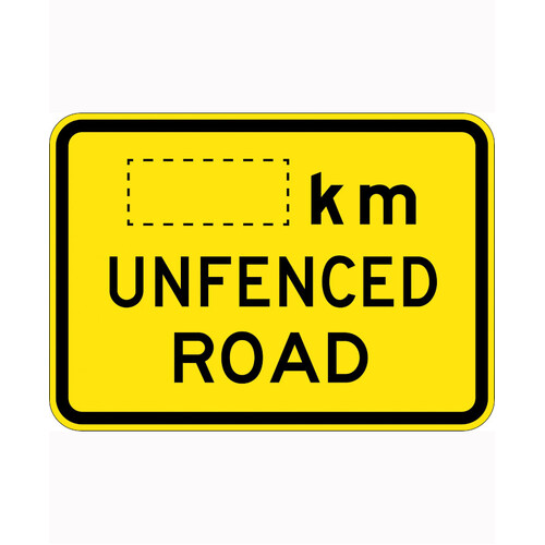 WORKWEAR, SAFETY & CORPORATE CLOTHING SPECIALISTS 700x500mm - Aluminium - Class 1 Reflective - __km Unfenced Road