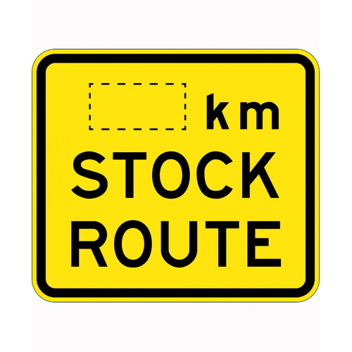 WORKWEAR, SAFETY & CORPORATE CLOTHING SPECIALISTS 750x650mm - Aluminium - Class 1 Reflective - __km Stock Route