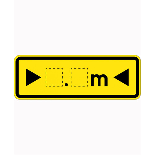 WORKWEAR, SAFETY & CORPORATE CLOTHING SPECIALISTS - 1000x350mm - Aluminium - Class 1 Reflective - __m Horizontal Clearance Marker