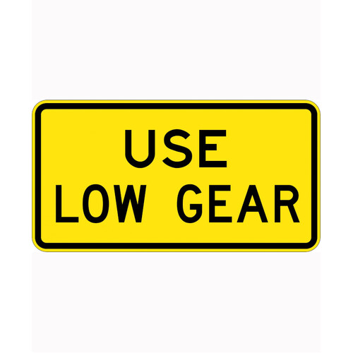 WORKWEAR, SAFETY & CORPORATE CLOTHING SPECIALISTS - 950x500mm - Aluminium - Class 1 Reflective - Use Low Gear