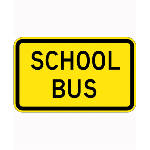 WORKWEAR, SAFETY & CORPORATE CLOTHING SPECIALISTS 650x400mm - Aluminium - Class 1 Reflective - School Bus